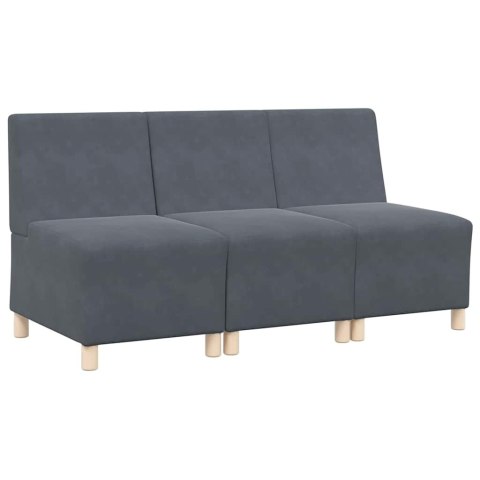 Modułowa sofa bez podłokietników 3 pcs Ciemnoszary