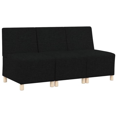Modułowa sofa bez podłokietników 3 pcs Czarny 55 x 74 x 82 cm