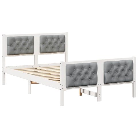 Ramka łóżka Jasnoszary 120 x 190 cm Lite drewno sosnowe