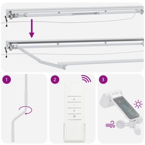 Elektryczna Rozkładana Markiza Beżowy 4,5 × 3 m