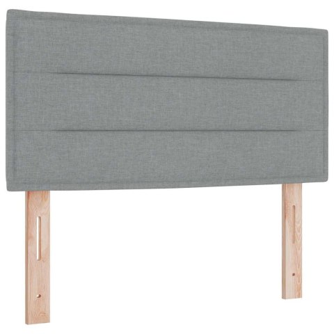 Łóżko sprężynowe z poduszką Jasnoszary 80 x 200 cm tkanina