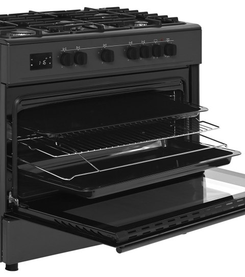 Kuchnia gazowo elektryczna Ravanson KWGE-K90A Cheff Modern Black (czarny)