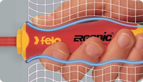 Wkrętak płaski 8,0 x 1,2 FELO - Ergonic VDE