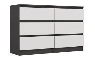 M6 MALWA KOMODA 120CM 6 SZUFLAD ANT/BIEL KOMPLET