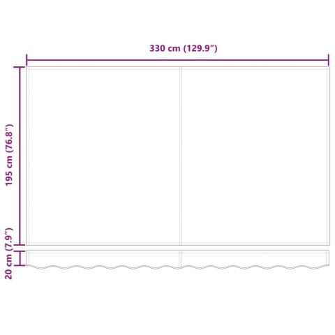 Markiza zwijana Brązowy 350 x 200 cm tkanina