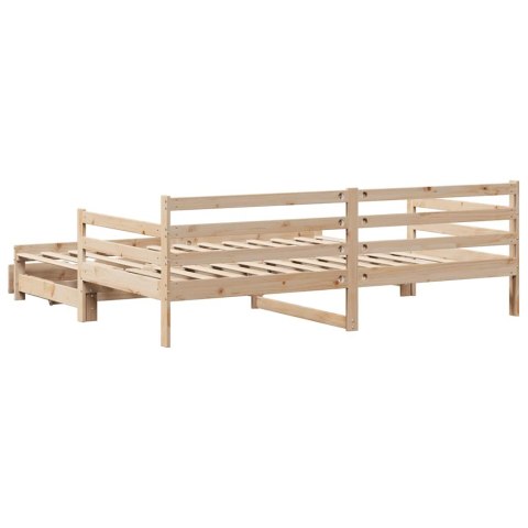 Sofa rozsuwana z szufladami, bez materaca, 80x200 cm