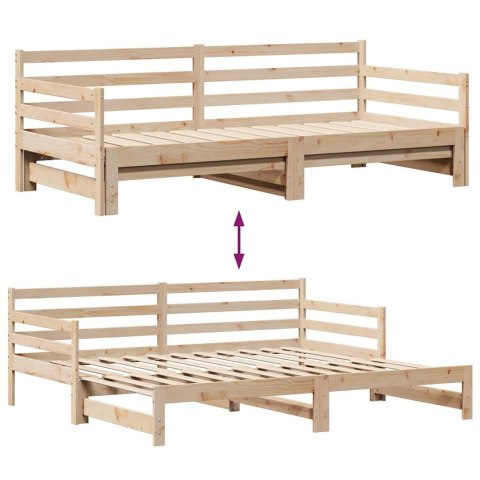 Sofa rozsuwana z szufladami, bez materaca, 80x200 cm