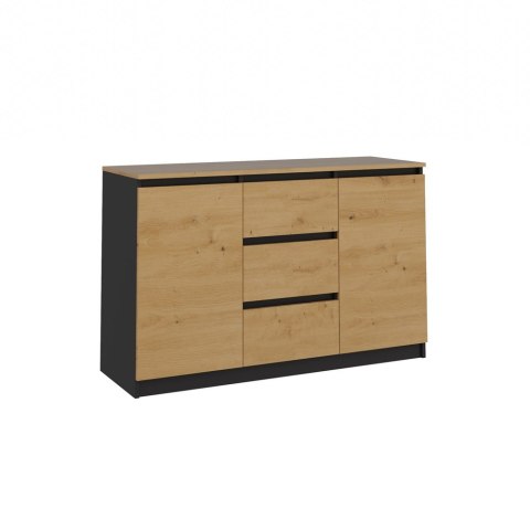 Komoda Malwa 2D3S/BA ANTRACYT DĄB ARTISAN