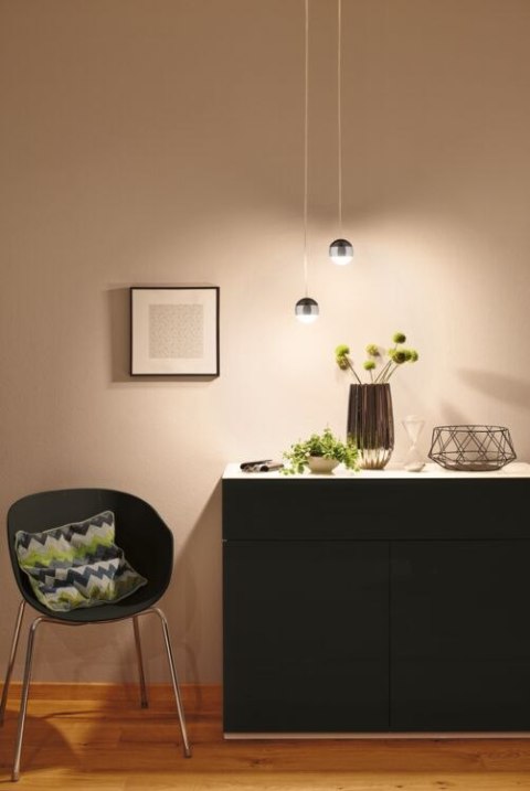 Oprawa zwieszana Urail Capsule II 6W DIM 2700K 230V czarny matowy / chrom