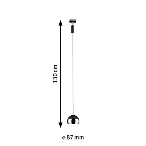 Oprawa zwieszana Urail Capsule II 6W DIM 2700K 230V czarny matowy / chrom