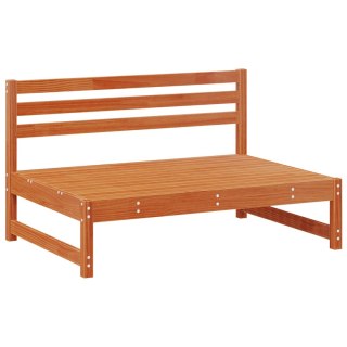 Sofa Środkowa do Ogrodu Lite drewno sosnowe Woskowy Brąz