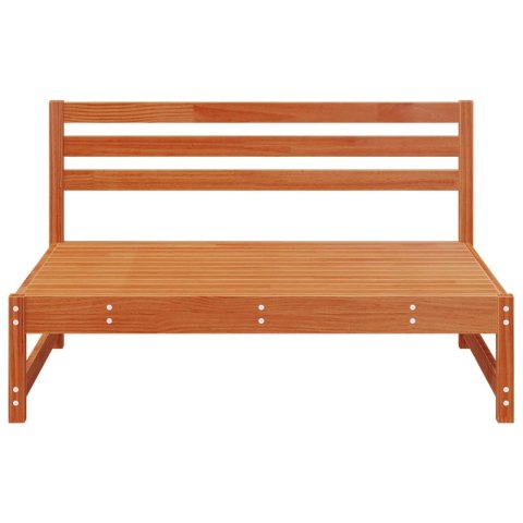Sofa Środkowa do Ogrodu Lite drewno sosnowe Woskowy Brąz