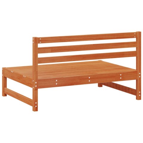 Sofa Środkowa do Ogrodu Lite drewno sosnowe Woskowy Brąz