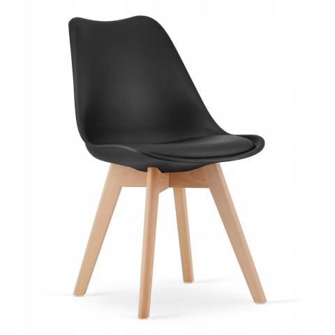 Zestaw stół prostokątny ADRIA 120x80cm czarny + 4 krzesła MARK czarne