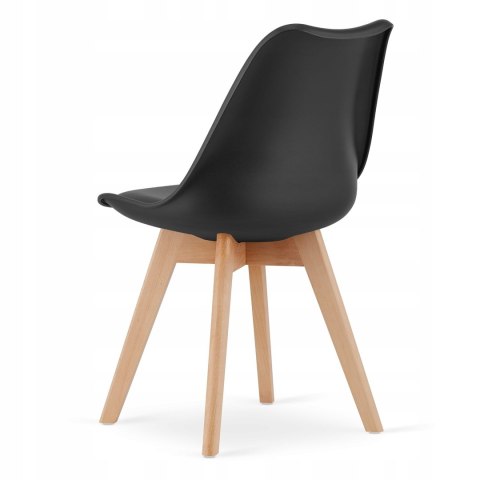 Zestaw stół prostokątny ADRIA 120x80cm czarny + 4 krzesła MARK czarne