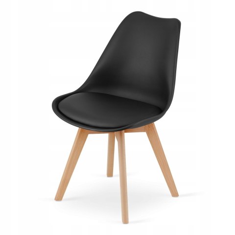 Zestaw stół prostokątny ADRIA 120x80cm czarny + 4 krzesła MARK czarne