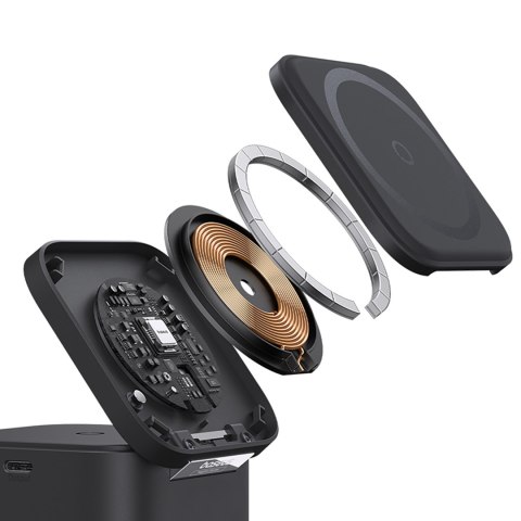 Ładowarka indukcyjna 3w1 do telefonu smartwatcha MagSafe 25W - czarna