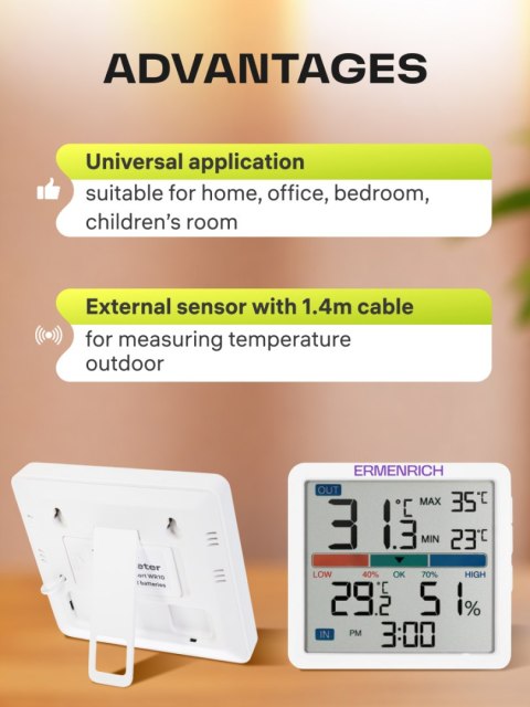 Termohigrometr Ermenrich Report WR10