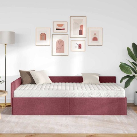 Rama Łóżka Narożnego z Materacem Inny 2 pcs Szary tkanina