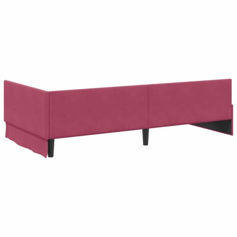 Rama Łóżka Narożnego z Materacem Inny 2 pcs Zielony Aksamit