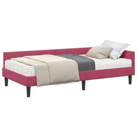 Rama Łóżka Narożnego z Materacem Inny 2 pcs Zielony Aksamit