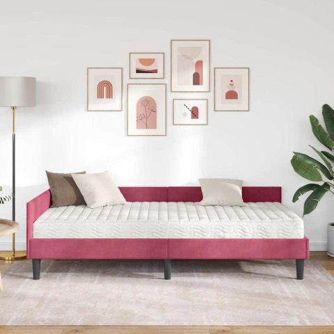 Rama Łóżka Narożnego z Materacem Inny 2 pcs Zielony Aksamit