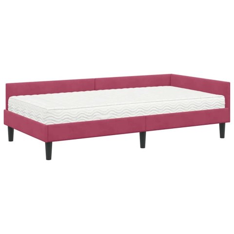 Rama Łóżka Narożnego z Materacem Inny 2 pcs Zielony Aksamit