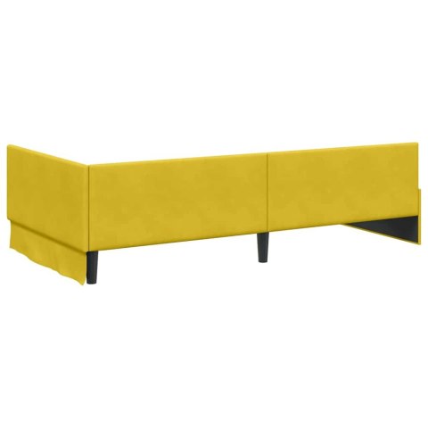 Rama Łóżka Narożnego z Materacem Inny 2 pcs Żółty Aksamit