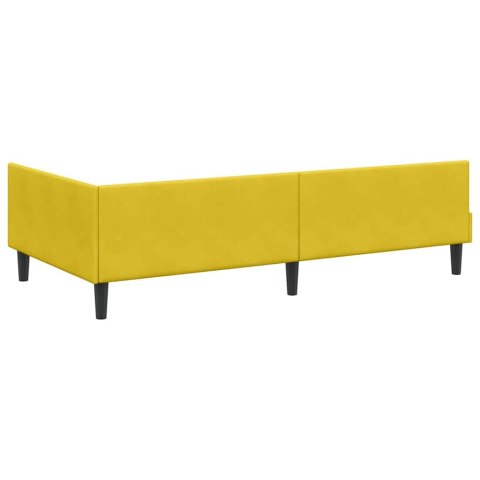 Rama Łóżka Narożnego z Materacem Inny 2 pcs Żółty Aksamit