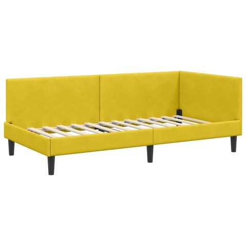 Rama Łóżka Narożnego z Materacem Inny 2 pcs Żółty Aksamit