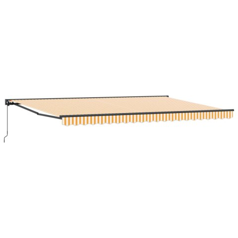 Rama markizy Żółty i Biały 500 × 300 cm Poliester z powłoką PU