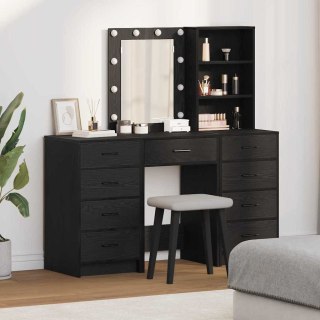 Toaletka 3 pcs Czarny 40 x 41 x 135 cm Materiał drewnopochodny