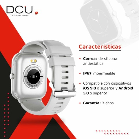 Smartwatch DCU CURVED GLASS PRO 1,83" Szary