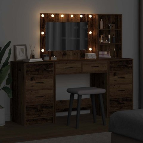 Toaletka 3 pcs Brązowy 40 x 41 x 135 cm Materiał drewnopochodny