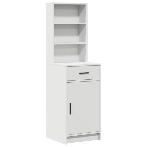 Zestaw toaletowy z LED 3 pcs Biały Materiał drewnopochodny