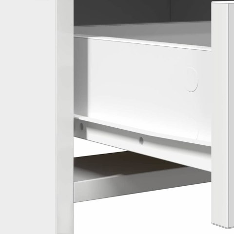 Zestaw toaletowy z LED 3 pcs Biały Materiał drewnopochodny