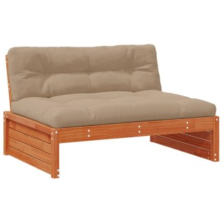 Sofa Środkowa do Ogrodu Lite drewno sosnowe Woskowy Brąz