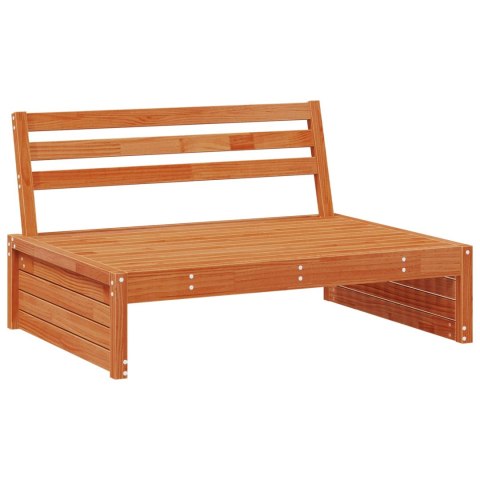 Sofa Środkowa do Ogrodu Lite drewno sosnowe Woskowy Brąz