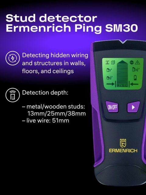Detektor kołków Ermenrich Ping SM30
