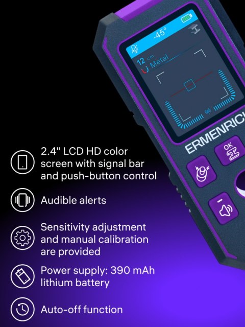 Detektor kołków Ermenrich Ping SM70