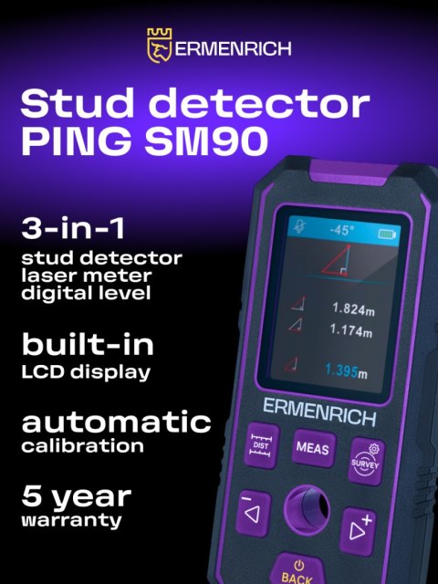 Detektor kołków Ermenrich Ping SM90