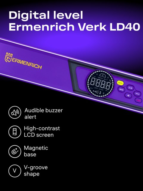 Poziomica cyfrowa Ermenrich Verk LD40 z laserem