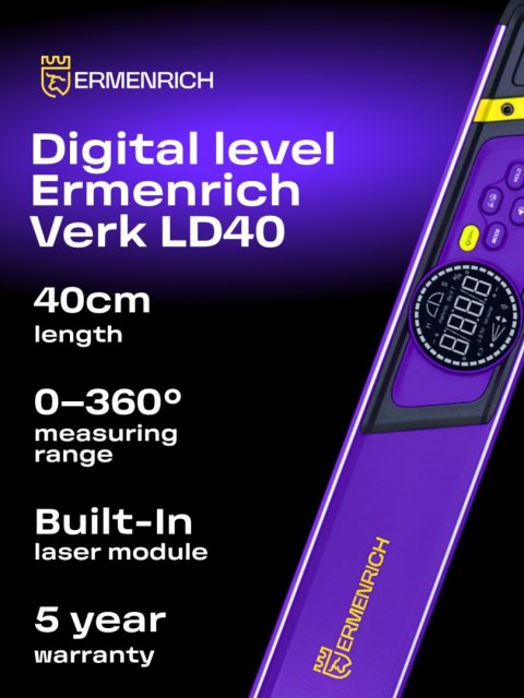 Poziomica cyfrowa Ermenrich Verk LD40 z laserem