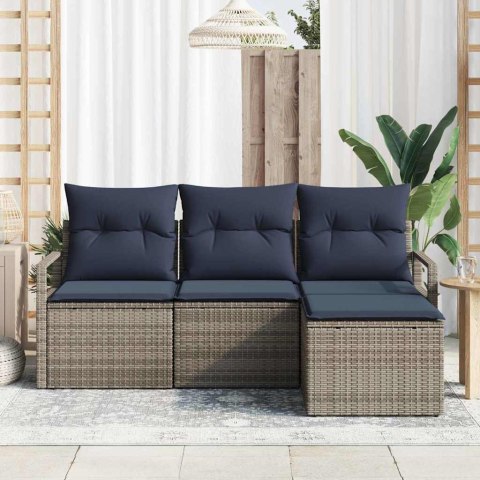 Zestaw Sof 4 pcs Szary polirattan