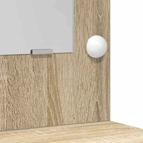 Zestaw toaletowy z LED 3 pcs Dąb Sonoma Materiał drewnopochodny