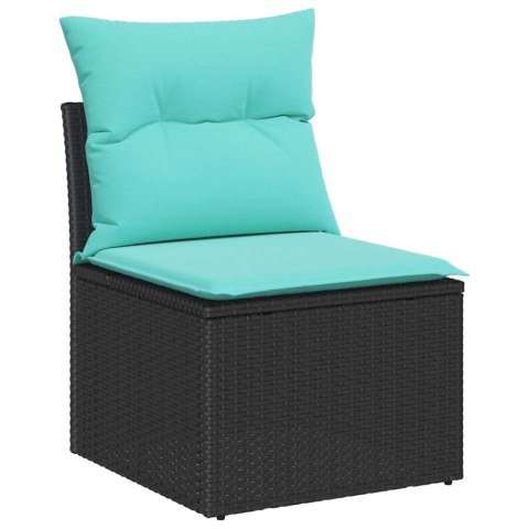 Zestaw Sof 9 pcs Czarny polirattan