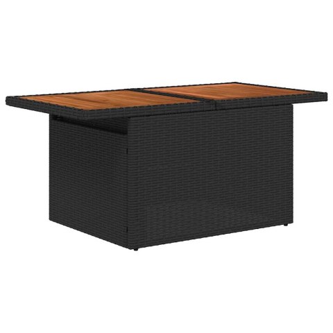Zestaw do jadalni w ogrodzie 6 pcs Czarny i Turkusowy