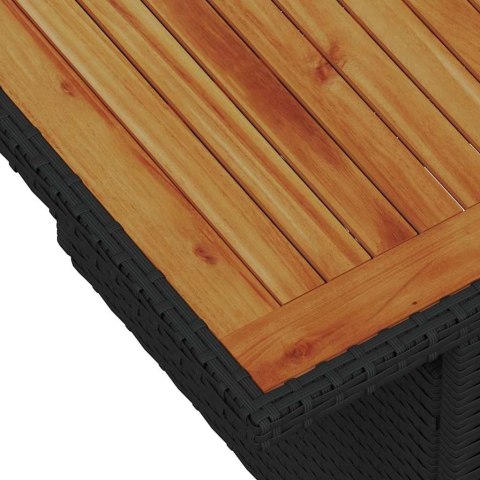 Zestaw do jadalni w ogrodzie 7 pcs Czarny i Turkusowy