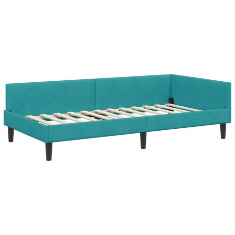 Rama Łóżka Narożnego z Materacem Inny 2 pcs Turkusowy Aksamit