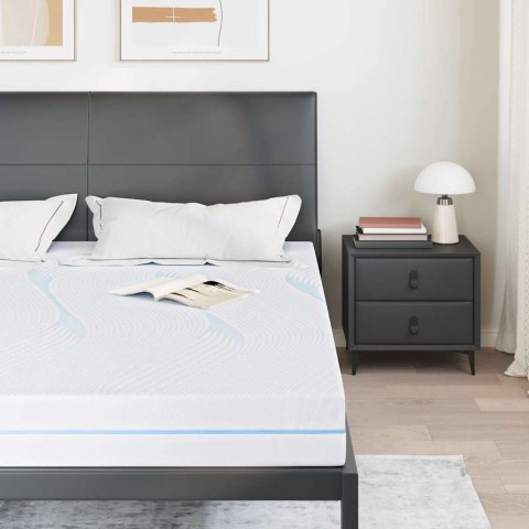 Materac Biały 200 x 200 cm Tkanina żakardowa